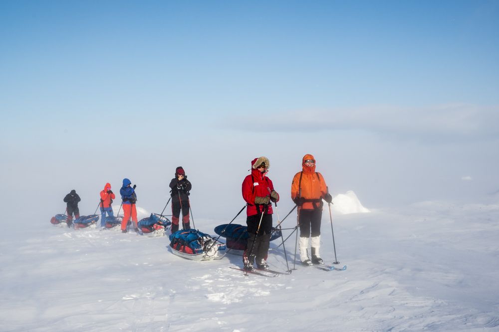 Ski expedition on the Finnmark plateau