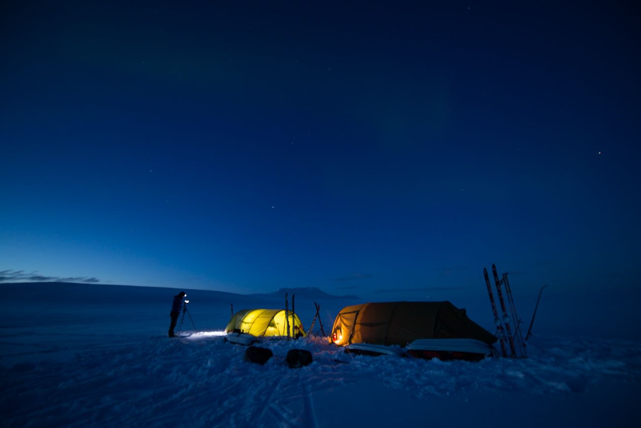 Ski expedition on the Finnmark plateau