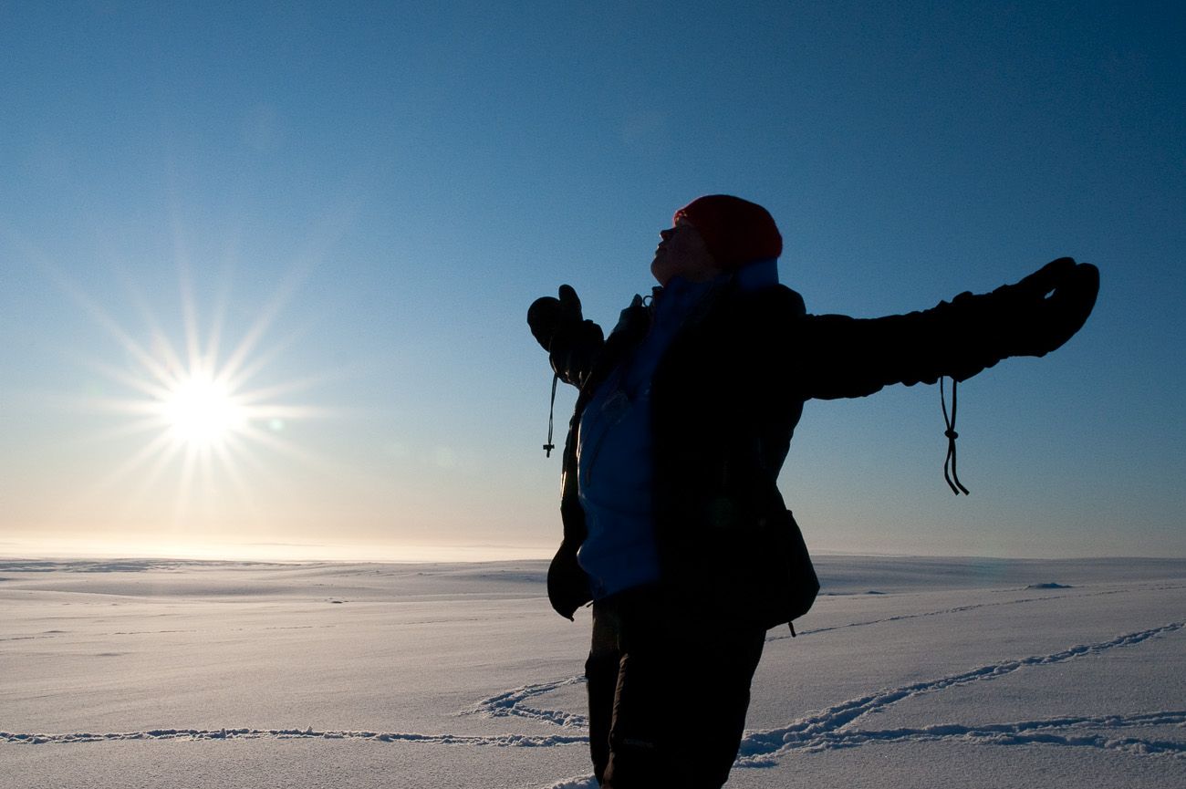 Ski expedition on the Finnmark plateau
