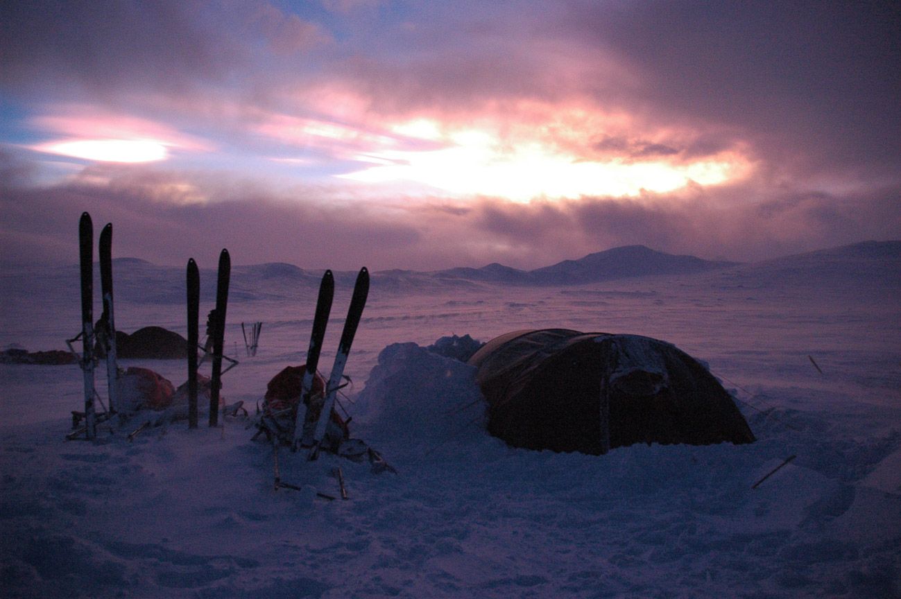 Ski expedition on the Finnmark plateau