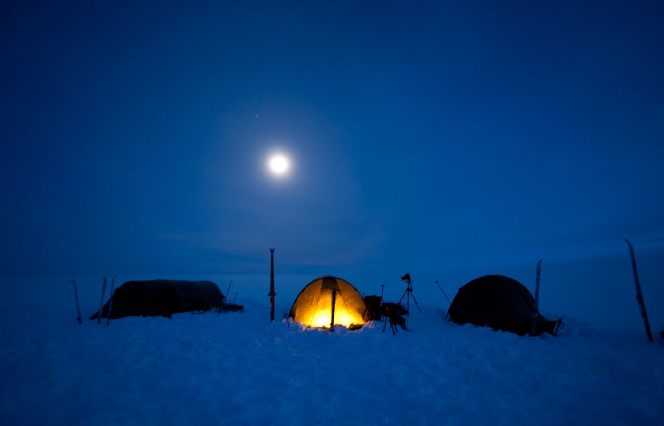 Ski expedition on the Finnmark plateau