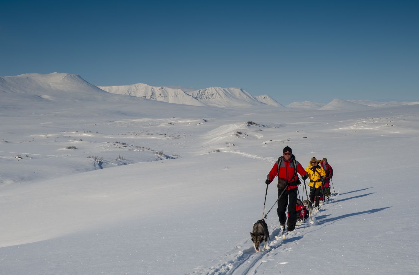 Ski expedition on the Finnmark plateau