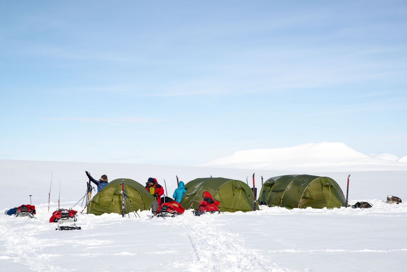 Ski expedition on the Finnmark plateau