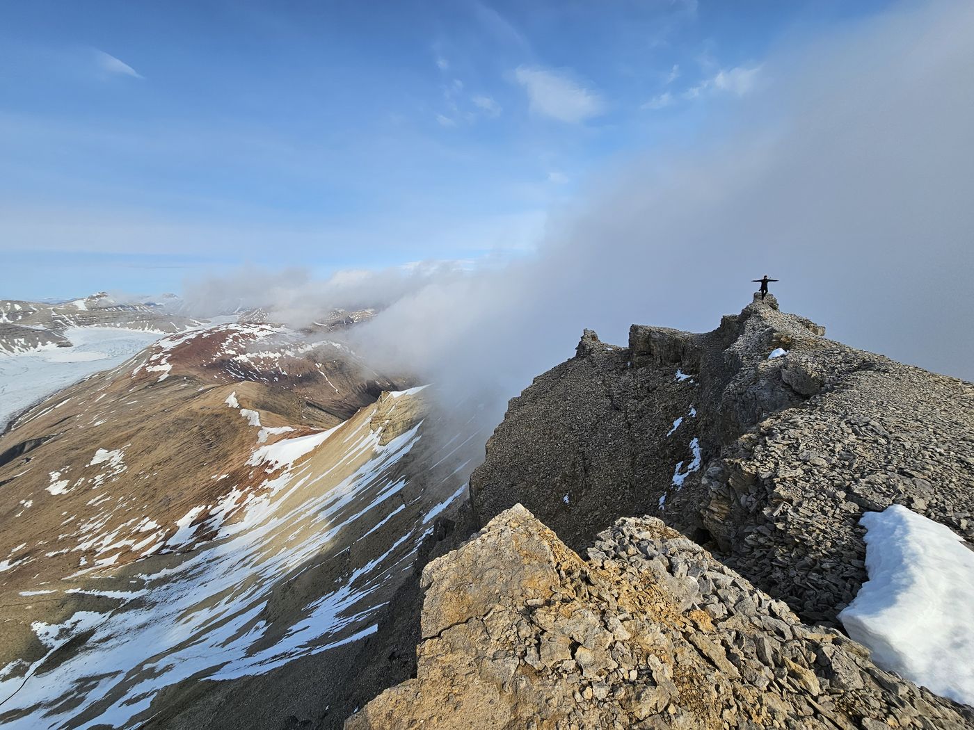 Pyramiden mountain in central Spitsbergen