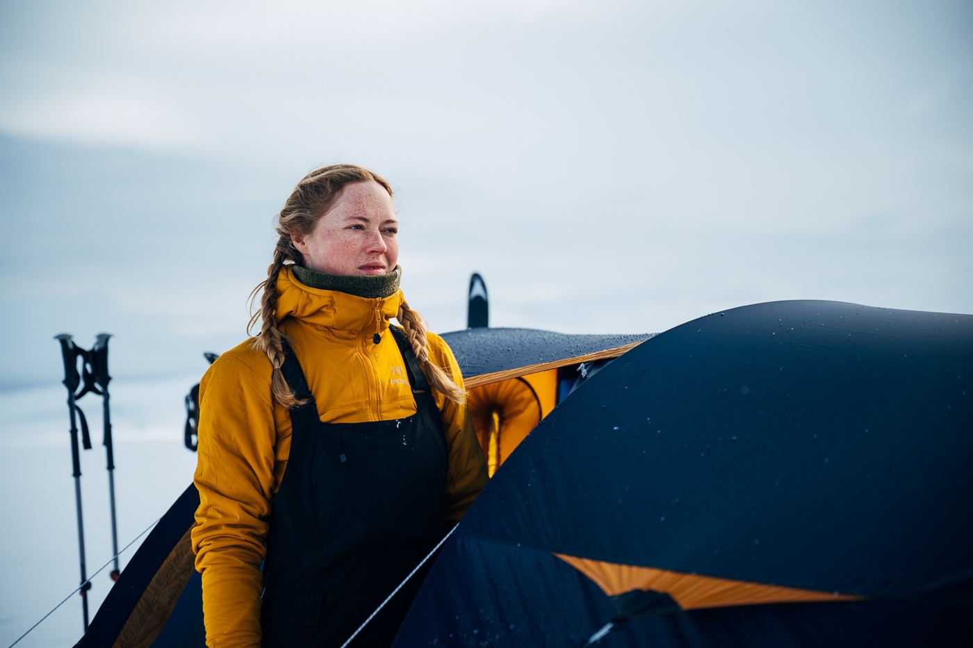 Introduction to Expedition Skiing and Camping in the Arctic — First camp on the plateau