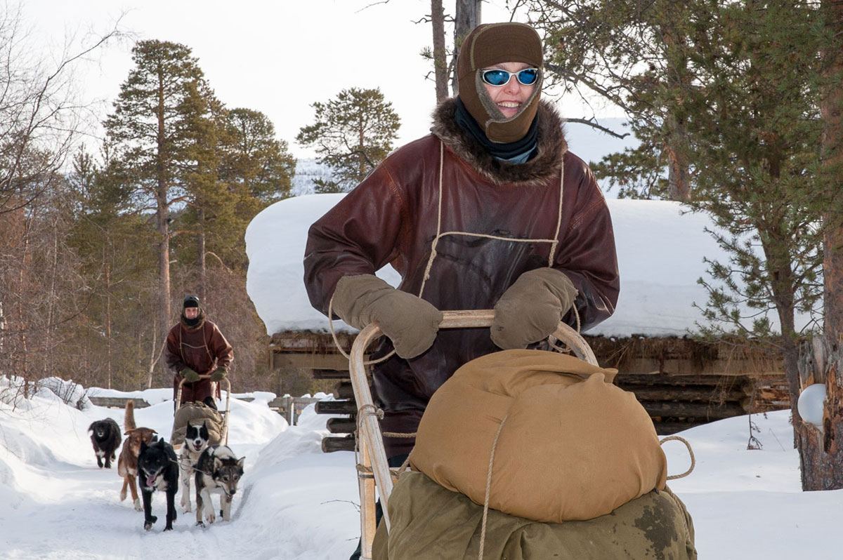 Leaving the lodge