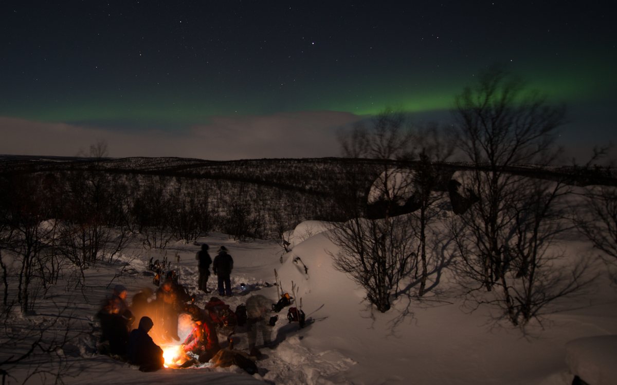 Northern Light Safari with Snowshoes — The holy mountain Halde