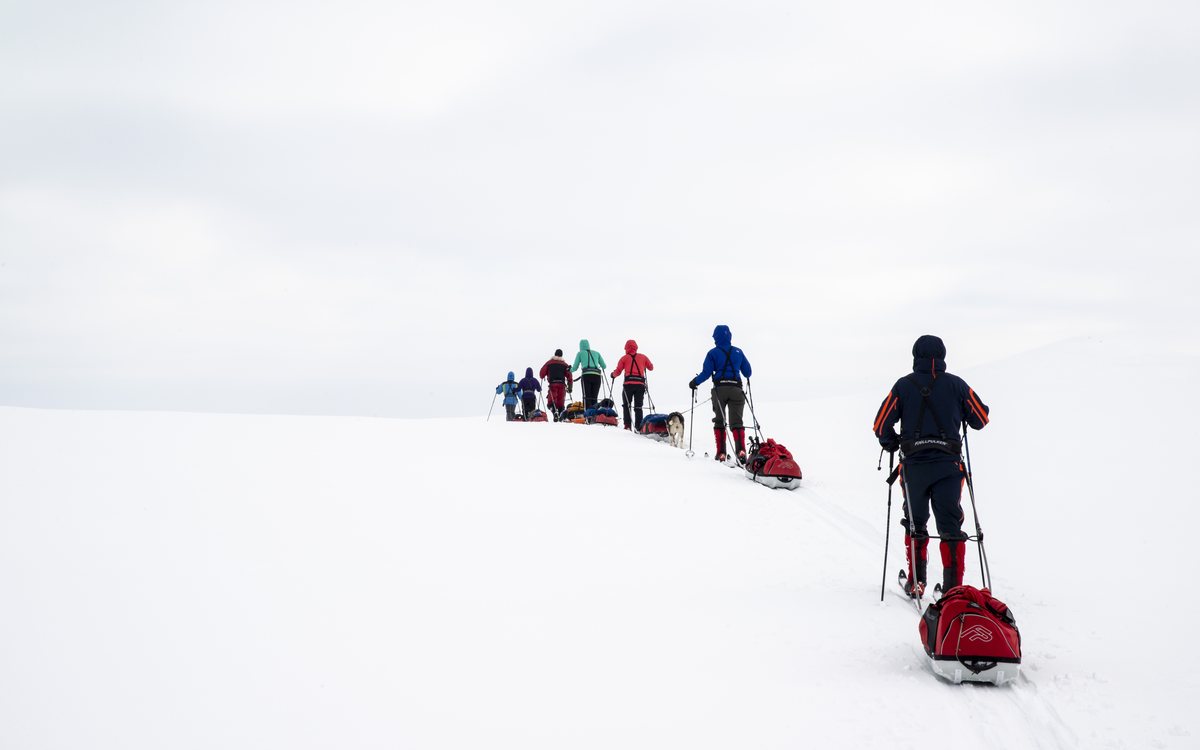 Skiing Expedition to Ny-Ålesund — Spitsbergen — Glacier country towards Kongsfjorden