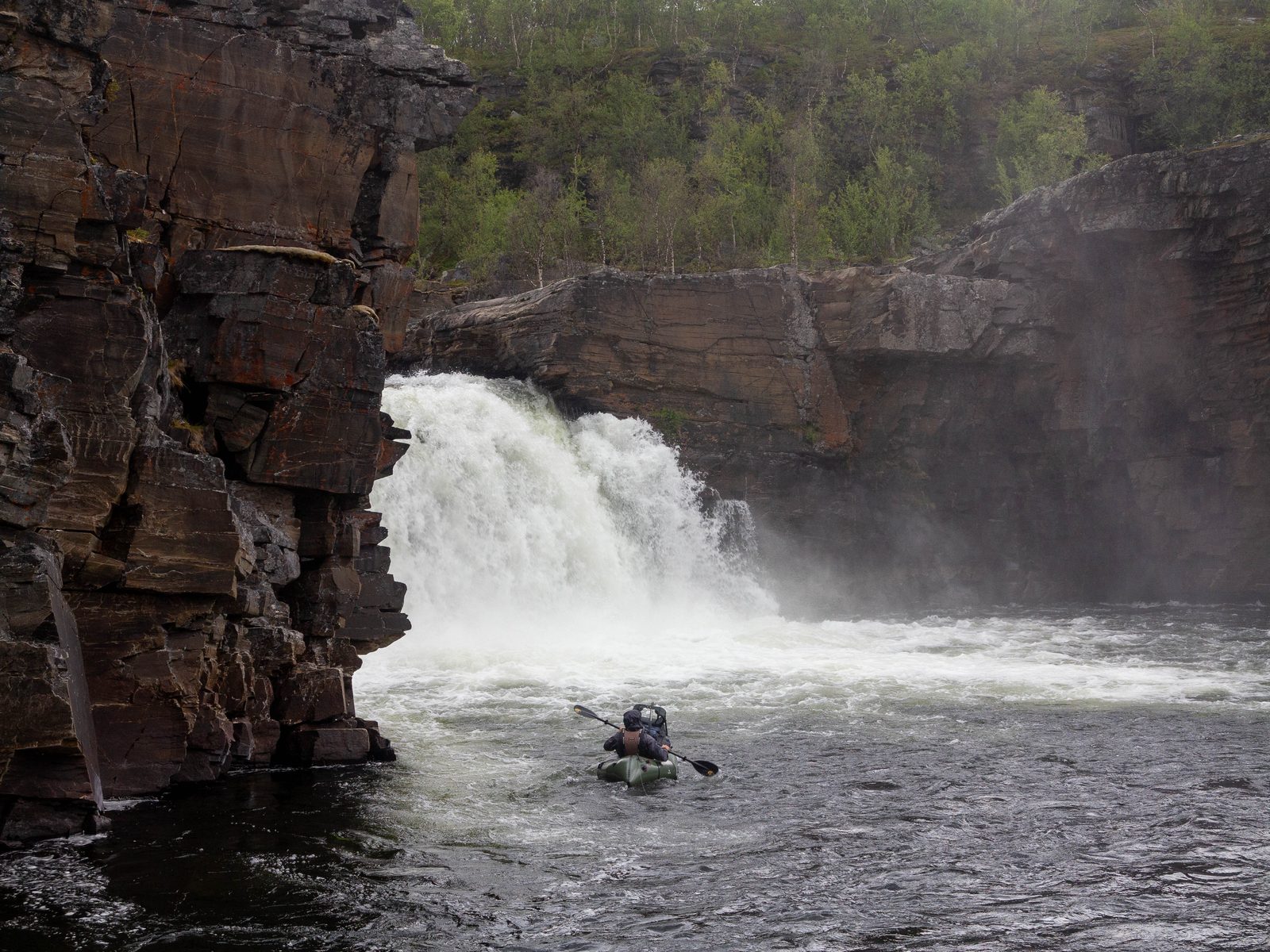 Under the falls