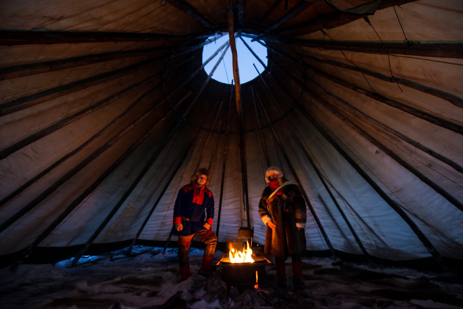 Inside the lavvu