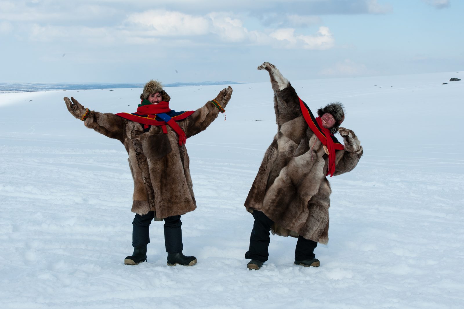 Traditional furs, high spirits